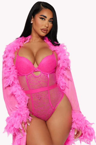 Long Chiffon Sheer Feather Boa Robe, See Through Luxury Fur Robe