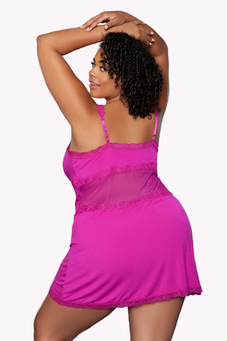 Sheer Mesh Details Slip Dress